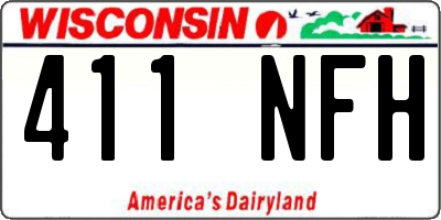 WI license plate 411NFH