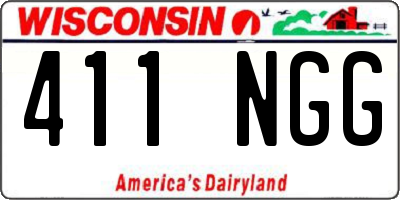 WI license plate 411NGG