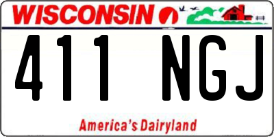 WI license plate 411NGJ