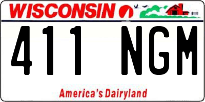 WI license plate 411NGM