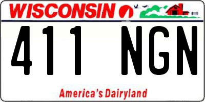WI license plate 411NGN