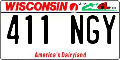 WI license plate 411NGY