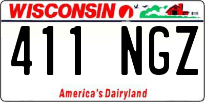 WI license plate 411NGZ