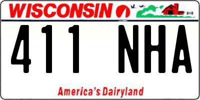 WI license plate 411NHA