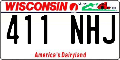 WI license plate 411NHJ