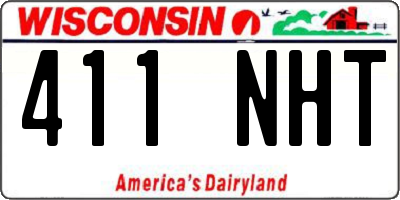 WI license plate 411NHT