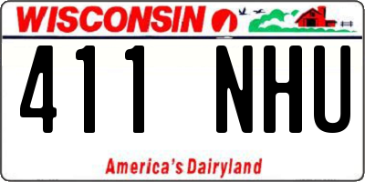 WI license plate 411NHU
