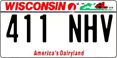WI license plate 411NHV