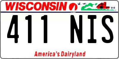 WI license plate 411NIS