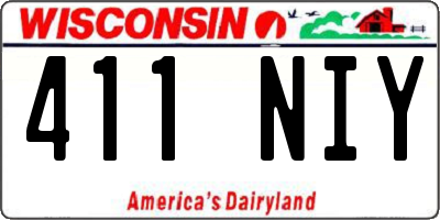 WI license plate 411NIY
