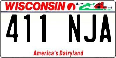 WI license plate 411NJA