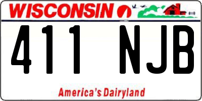 WI license plate 411NJB