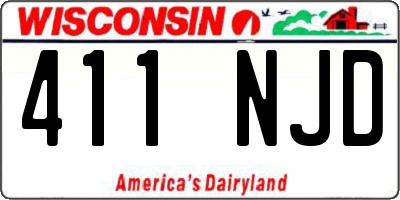 WI license plate 411NJD