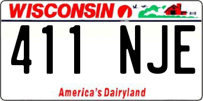 WI license plate 411NJE