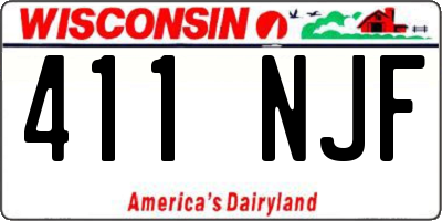 WI license plate 411NJF