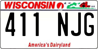 WI license plate 411NJG