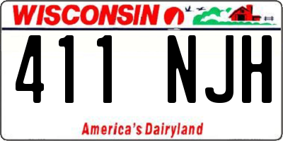 WI license plate 411NJH