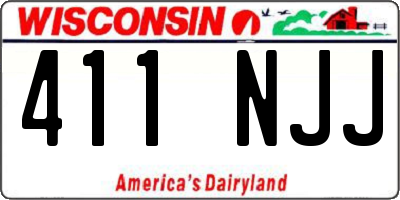 WI license plate 411NJJ
