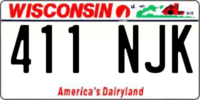 WI license plate 411NJK