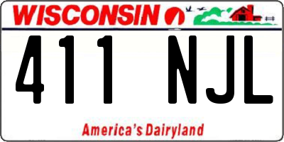 WI license plate 411NJL