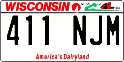 WI license plate 411NJM