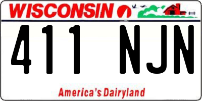 WI license plate 411NJN