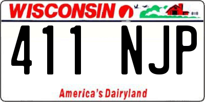 WI license plate 411NJP