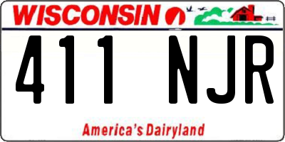 WI license plate 411NJR