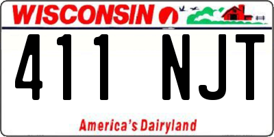 WI license plate 411NJT