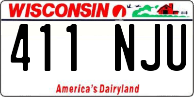 WI license plate 411NJU