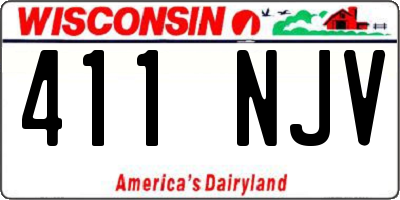 WI license plate 411NJV