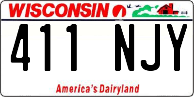 WI license plate 411NJY