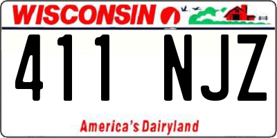 WI license plate 411NJZ