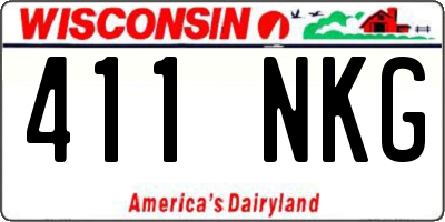 WI license plate 411NKG