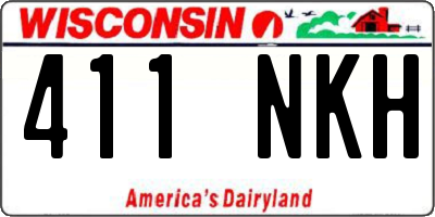 WI license plate 411NKH