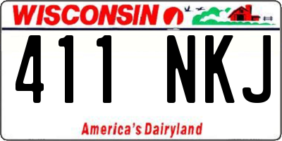 WI license plate 411NKJ