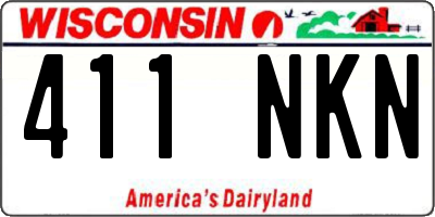 WI license plate 411NKN