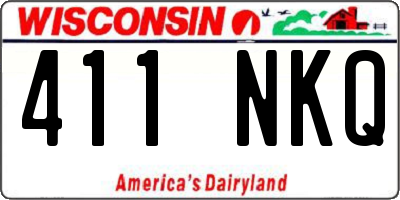 WI license plate 411NKQ