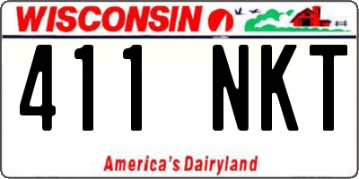 WI license plate 411NKT