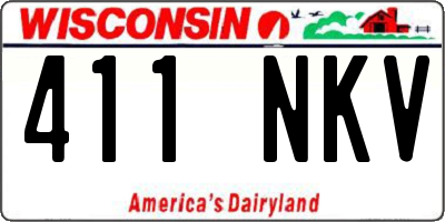 WI license plate 411NKV