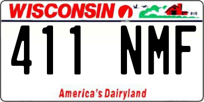 WI license plate 411NMF