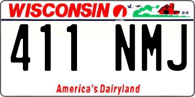 WI license plate 411NMJ