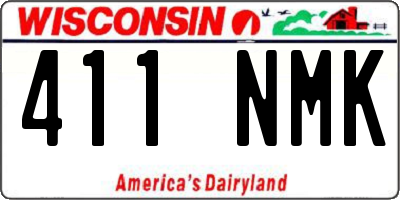 WI license plate 411NMK