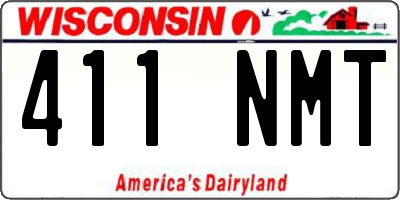 WI license plate 411NMT