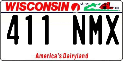WI license plate 411NMX