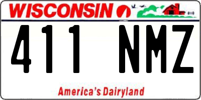 WI license plate 411NMZ