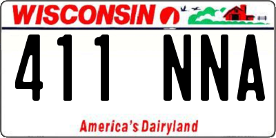 WI license plate 411NNA