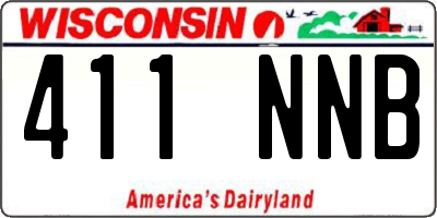 WI license plate 411NNB