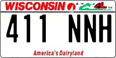 WI license plate 411NNH