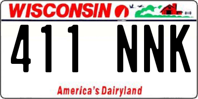 WI license plate 411NNK
